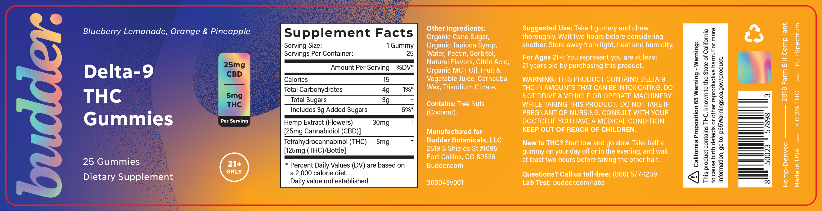 5mg Delta-9 THC Gummies (Beach Flavor - Mixed) – Budder Botanicals